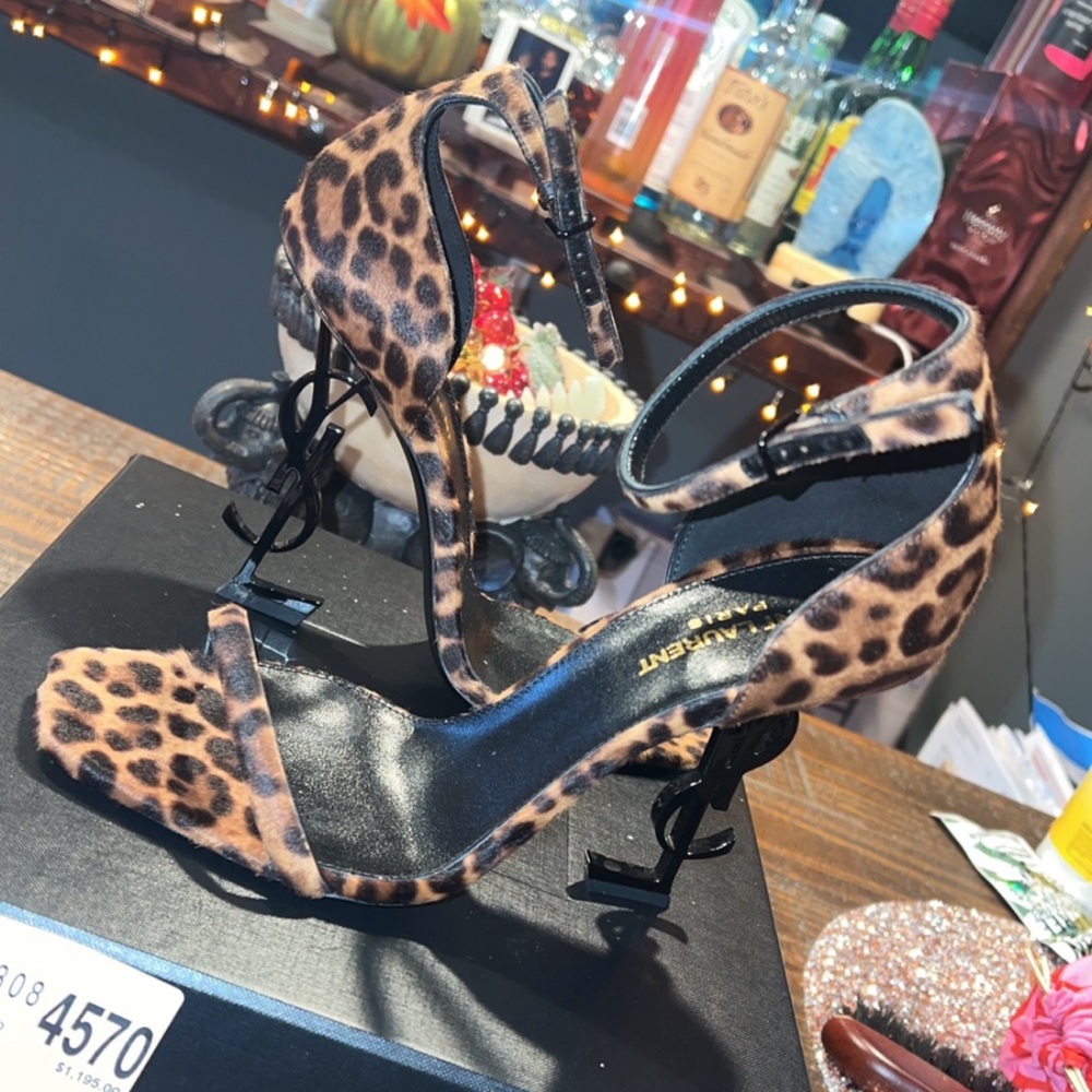 YSL Leopard Heel